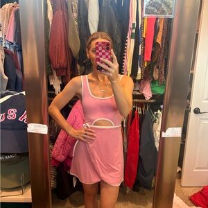 Beach Riot Pink and White cutout dress new with tags!